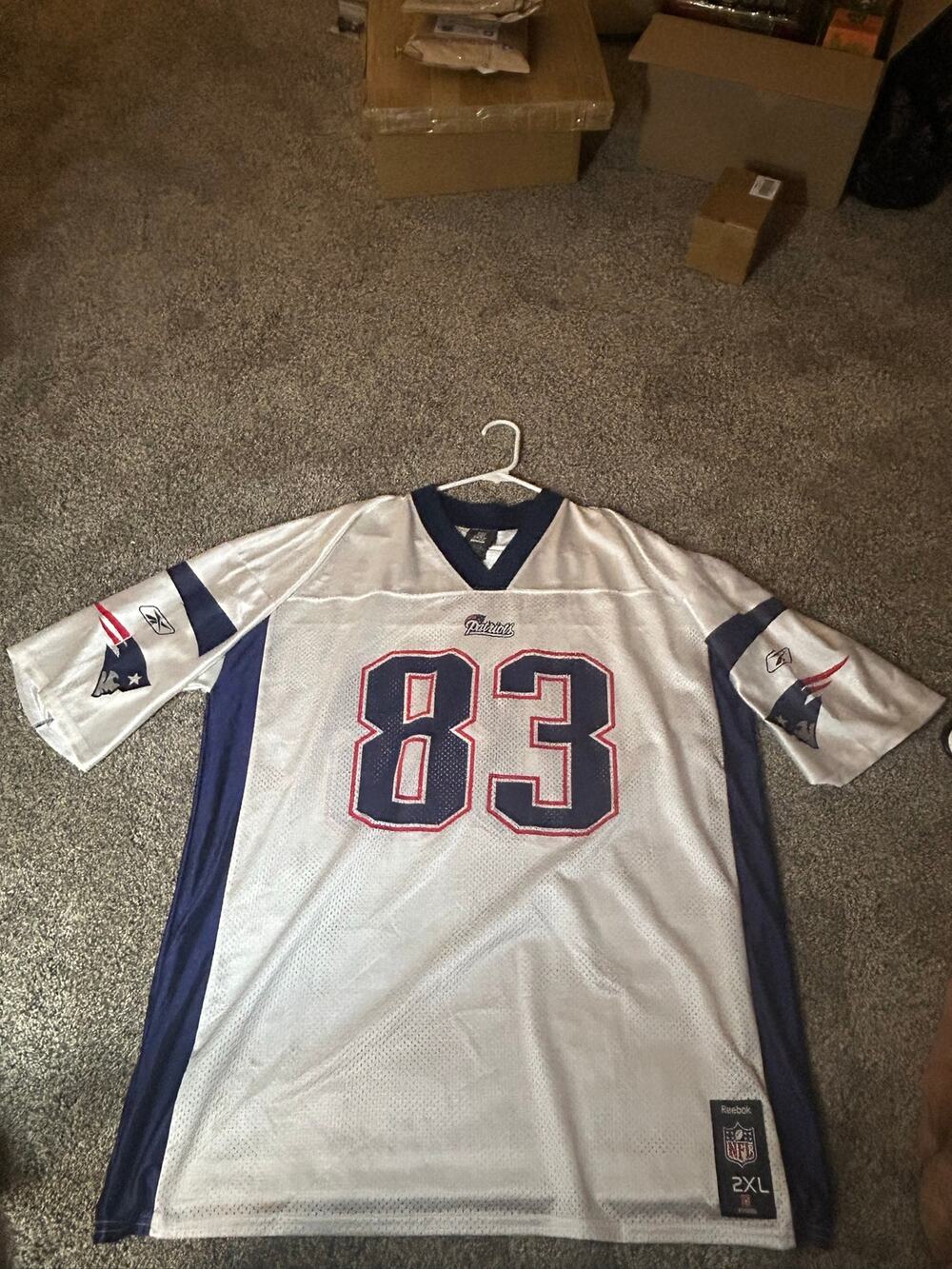 Wes Welker New England Patriots Vintage Reebok White Jersey 2XL